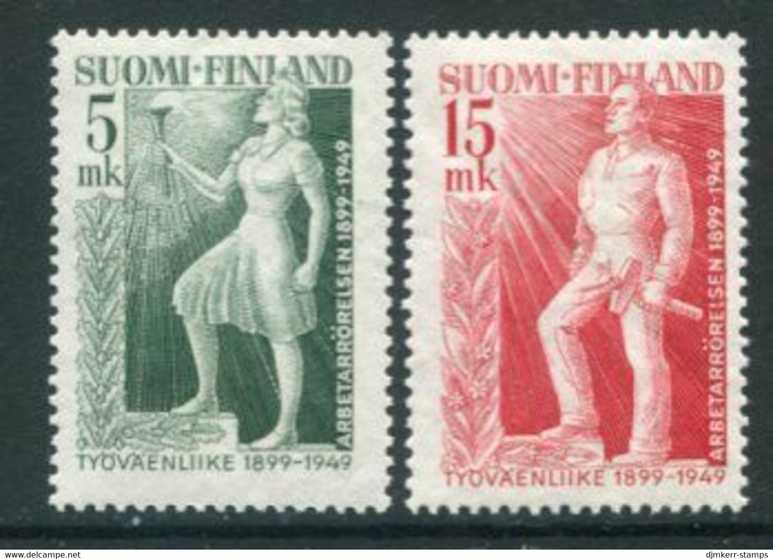 FINLAND 1949 Finnish Workers' Movement MNH / **.  Michel 370-71 - Neufs