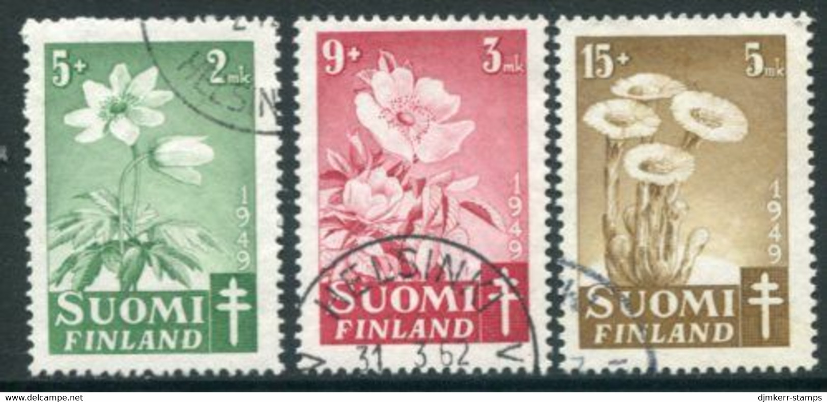 FINLAND 1949 Anti-tuberculosis Fund Used.  Michel 365-67 - Oblitérés