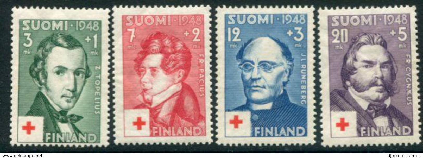 FINLAND 1948 Red Cross: Cultural Personalities MNH / **.  Michel 349-52 - Unused Stamps