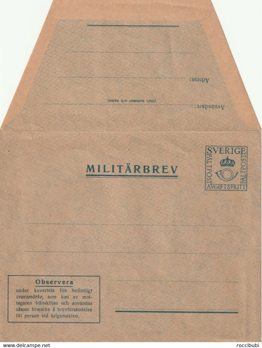 Schweden - Militärbrev - Militari