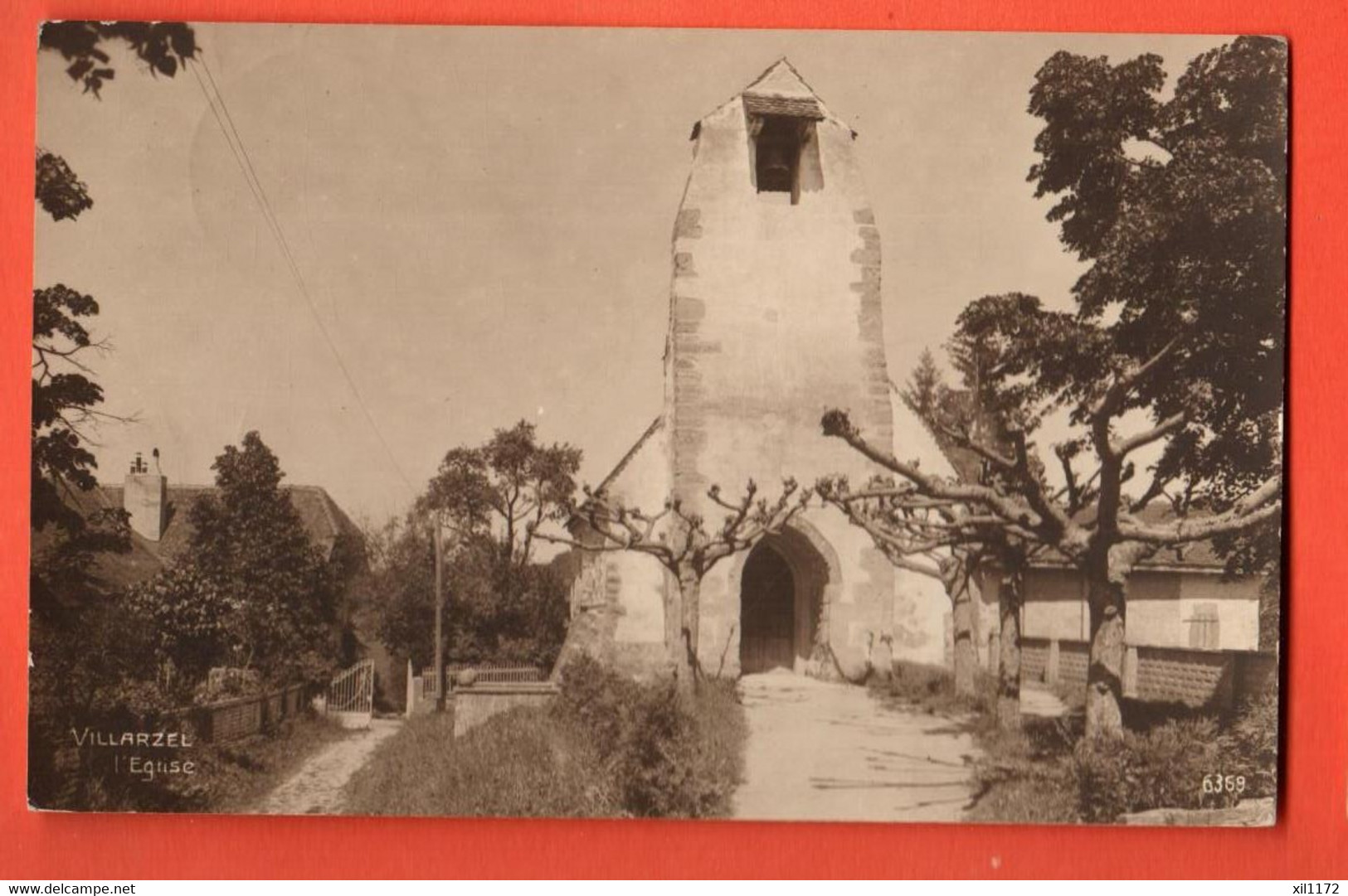 ZQG-02 RARE Broye Eglise De Villarzel Circulé 1939 Perrochet-Matile 6369 - Villarzel