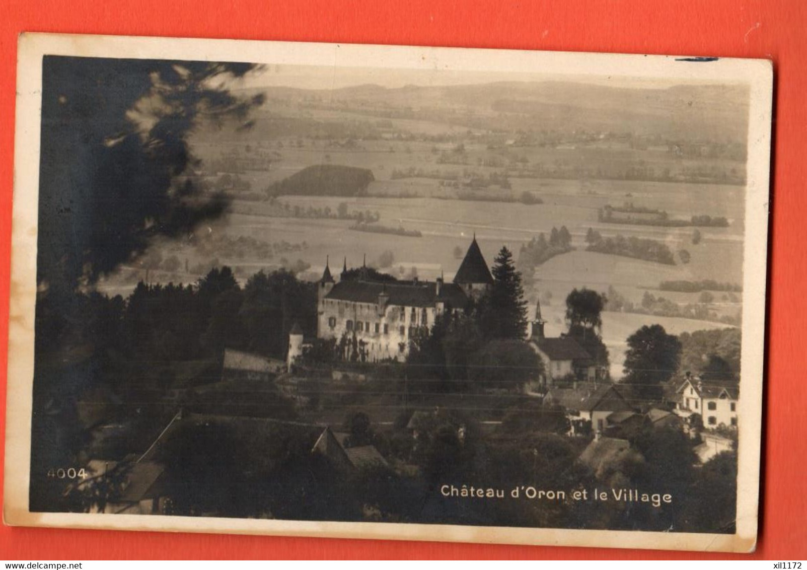 ZQG-04 Broye Château D'Oron Et Le Village.Circulé. Perrochet-Matile 4004 - Oron