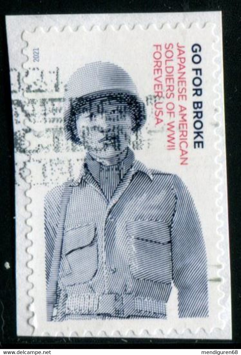 VEREINIGTE STAATEN ETATS UNIS USA 2021 GO FOR BROKE: JAPANESE AMERICAN SOLDIERS OF WWII USED SC 5593 MI 5836 YT 5435 - Used Stamps