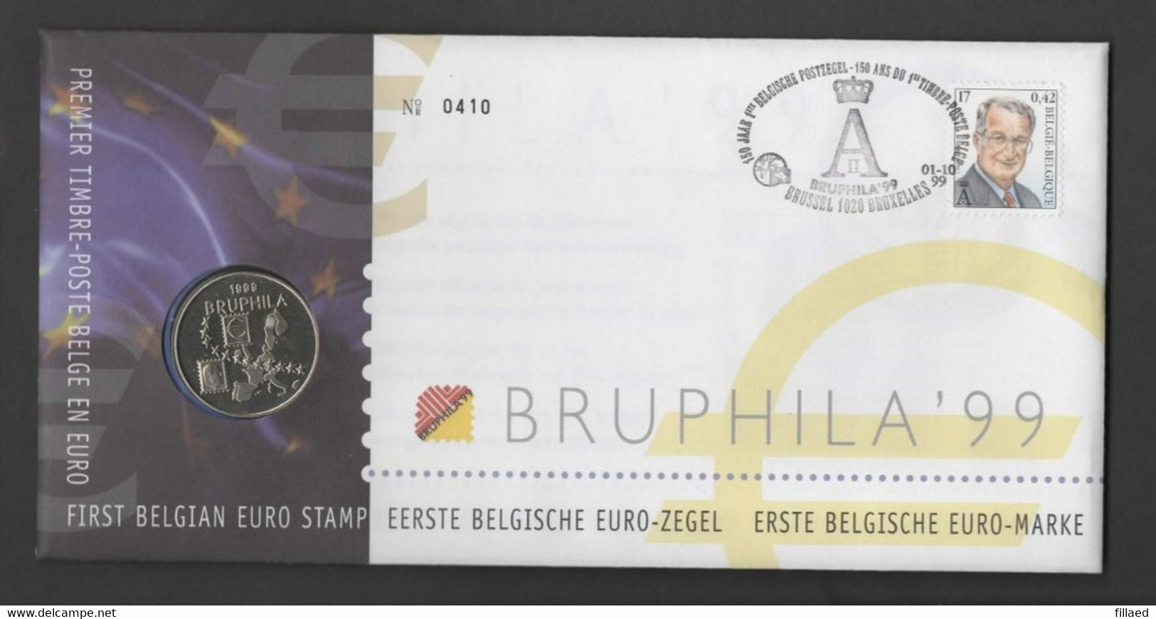 Belgie: Numisletter 2840 Albert II 1999 - Numisletters