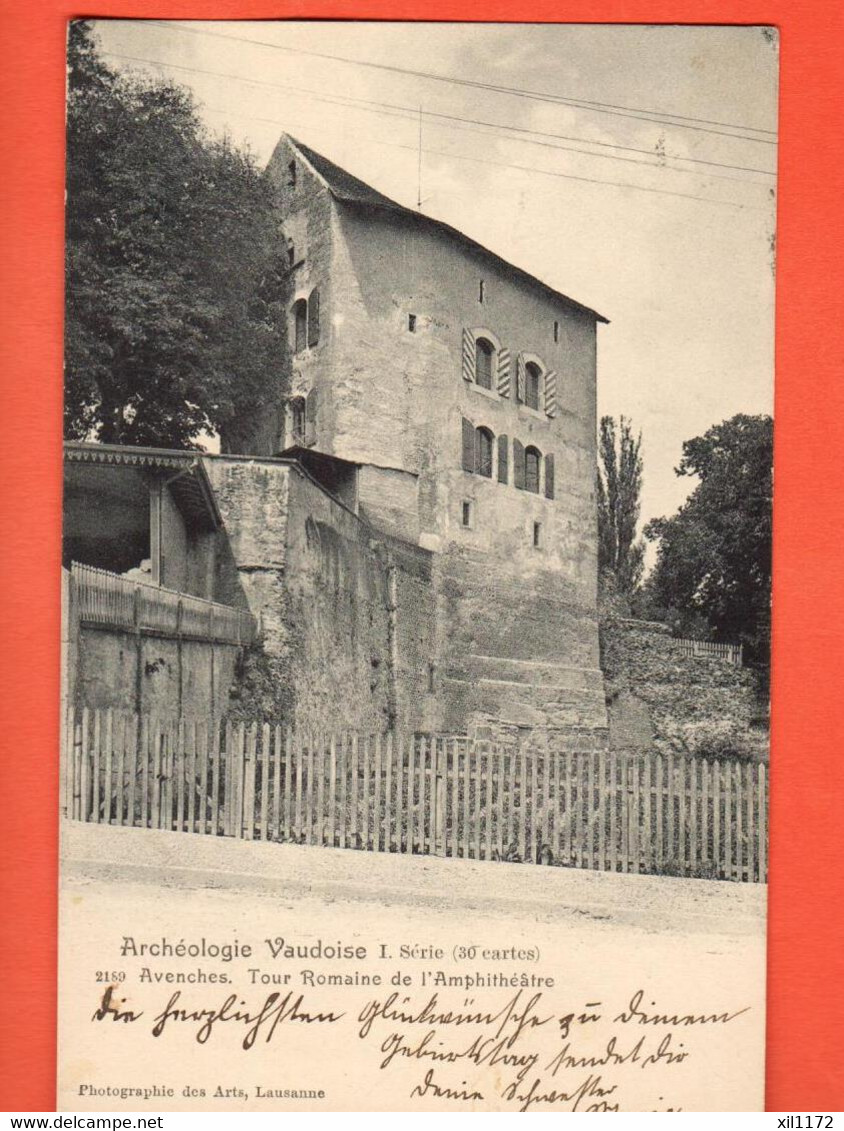 ZQG-11  Avenches Broye Tout Romaine De L'Amphitéâtre Série Archéologie Vaudoise  Des Arts, Dos Simple Circ. 1903 - Avenches