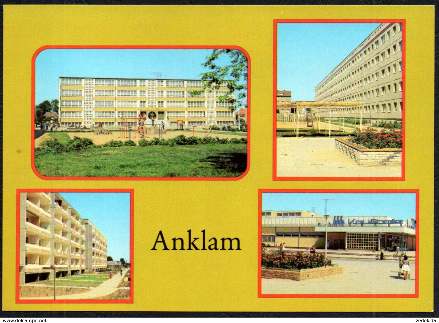 F8090 - TOP Anklam HO Kaufhalle Schule Neubauten Großplatte DDR Architektur - Bild Und Heimat Reichenbach - Anklam