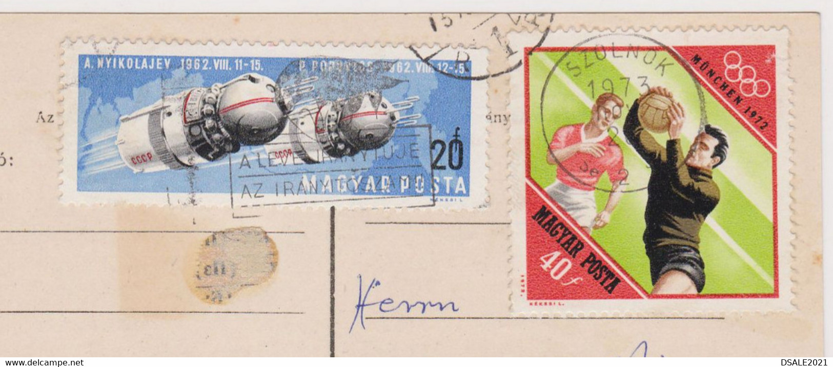 Hungary 1973 Postal Card With Space, Sport Topic Topical Stamps Soccer Football 1972 Summer Olympics To Bulgaria /37751 - Briefe U. Dokumente