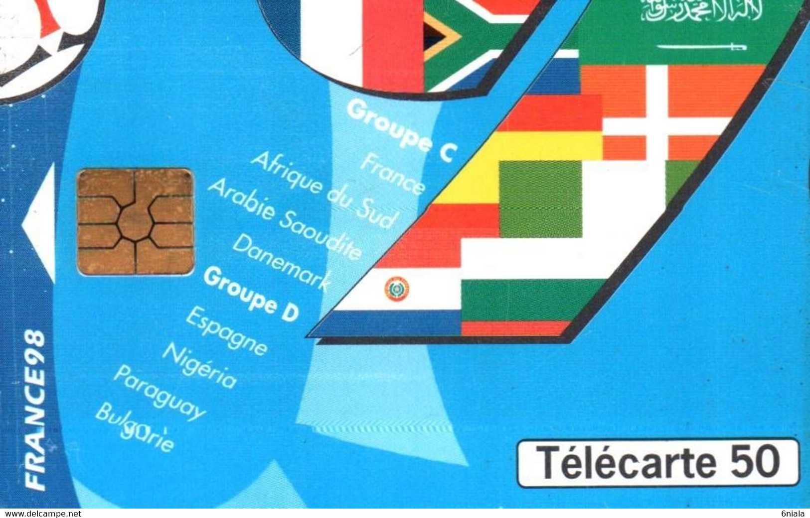 7535 Télécarte  Collection MASCOTTE FOOT Coupe Du Monde Football Groupe  C Et D France 98 Footix (Recto Verso) - Sport