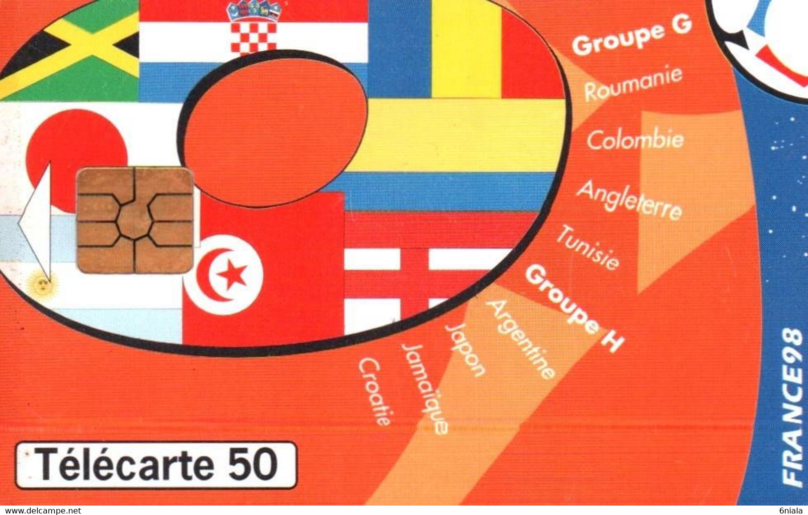 7536 Télécarte  Collection MASCOTTE FOOT Coupe Du Monde Football Groupe  G Et H France 98 Footix (Recto Verso) - Sport