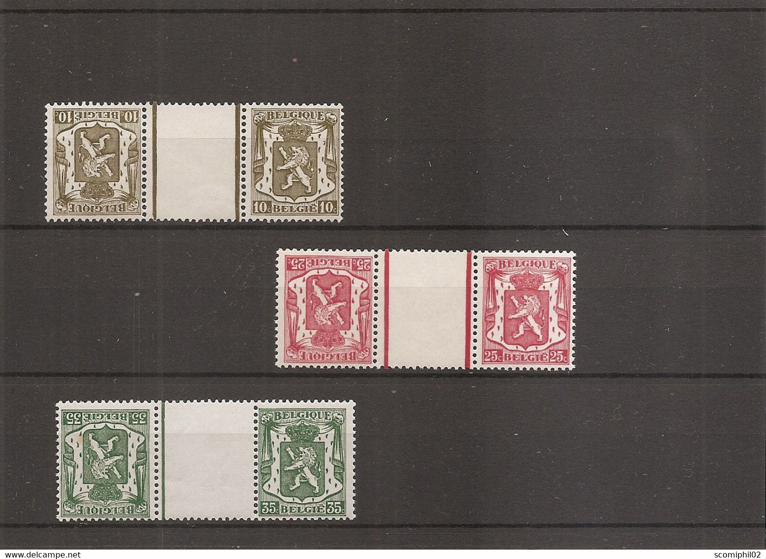 Belgique ( KT 17/19 XXX -MNH ) - Tete Beche [KP] & Interpaneles [KT]