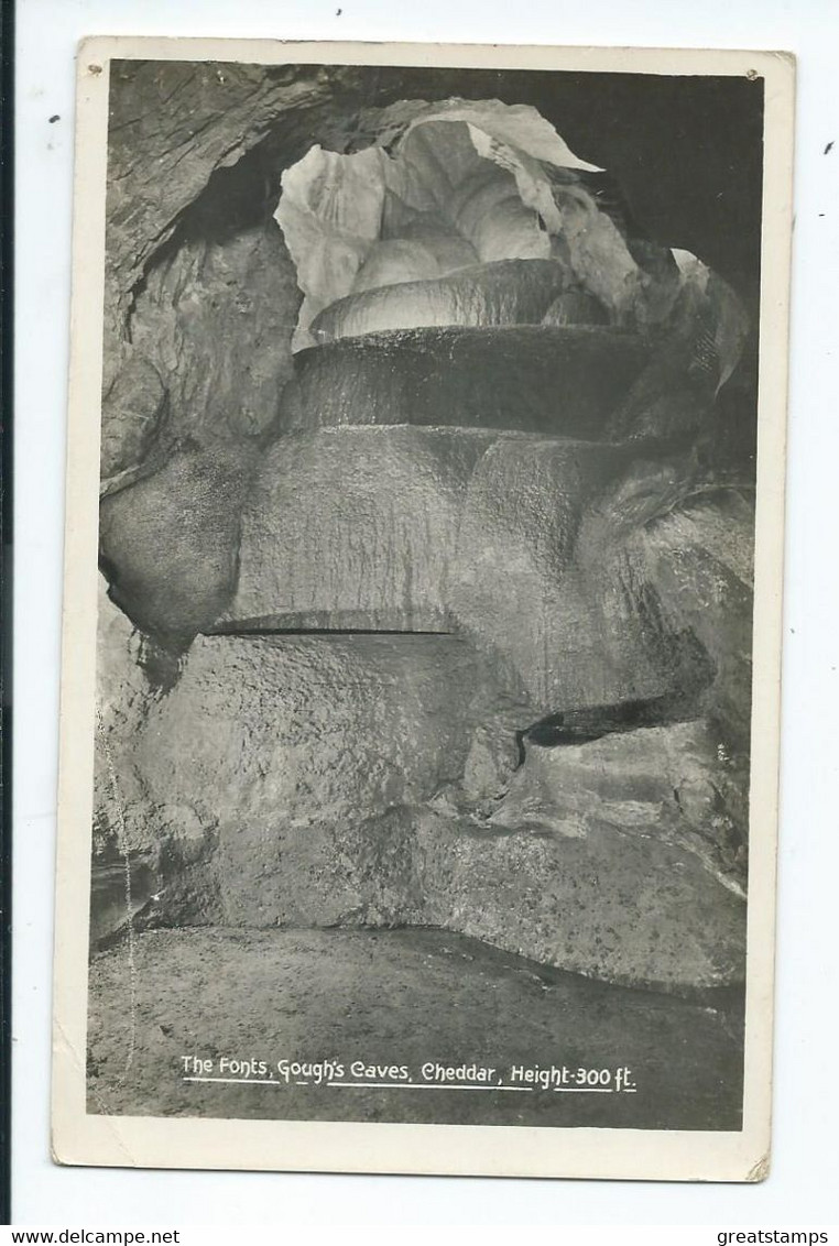 Somerset Postcard  The Fonts Goughs Cave Cheddar Rp - Cheddar