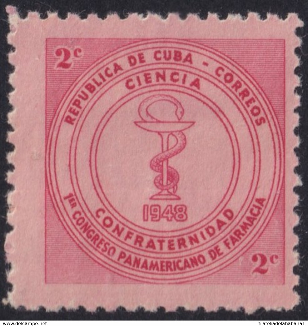1948-284 CUBA REPUBLICA 1948 MNH CONGRESO DE FARMACIA PHARMACY CONGRESS. - Unused Stamps