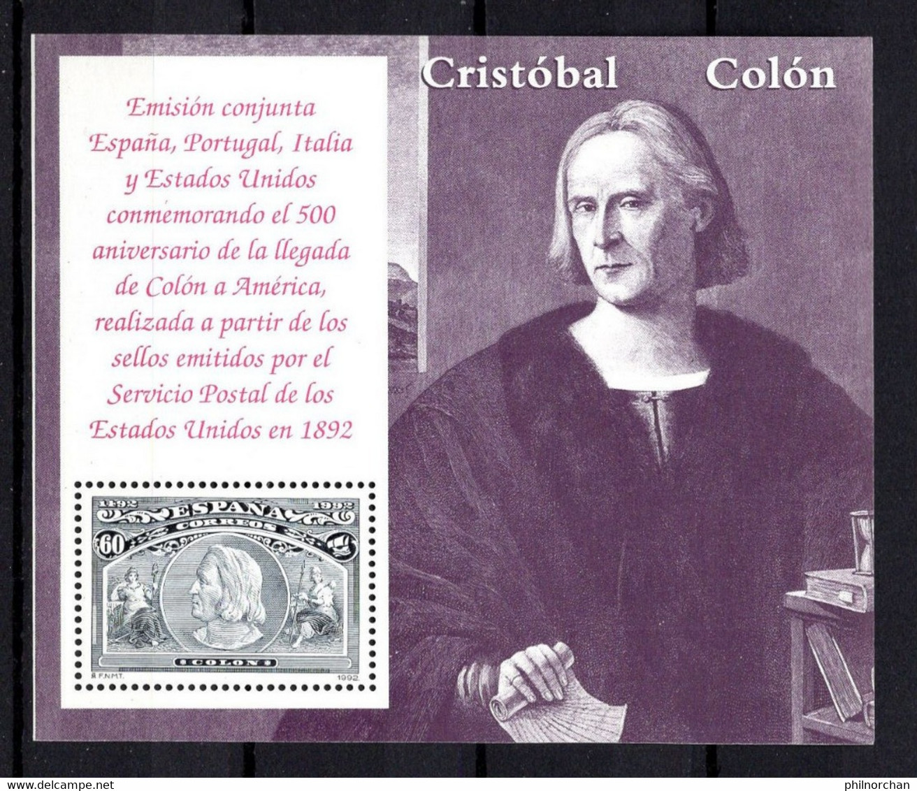 Espagne 1992 Blocs Neufs** N°49,51,52,53,54,55,56, Bloc du timbre 2818  TB  3 €  (cote 16,65 €)