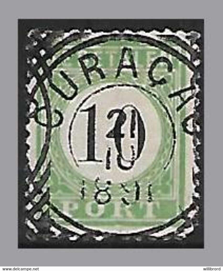 CURACAO - 1889 - Type II - 10c POSTAGE DUE - Autres & Non Classés