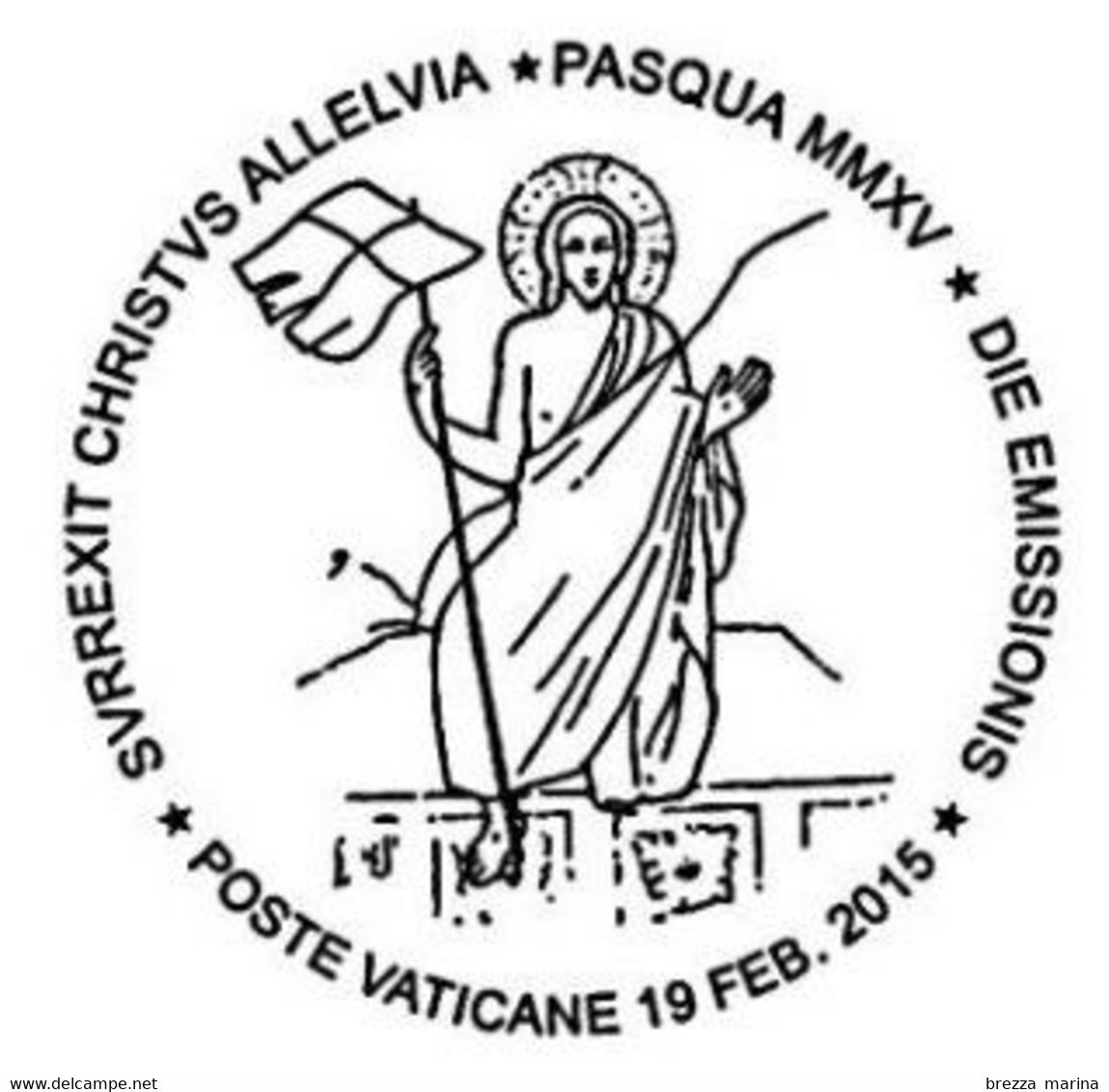 VATICANO - Usato - 2015 - Pasqua 2015 - Risurrezione, Opera Di Ignoto Maestro Del Crocifisso Di Trevi - 0,80 - Usados