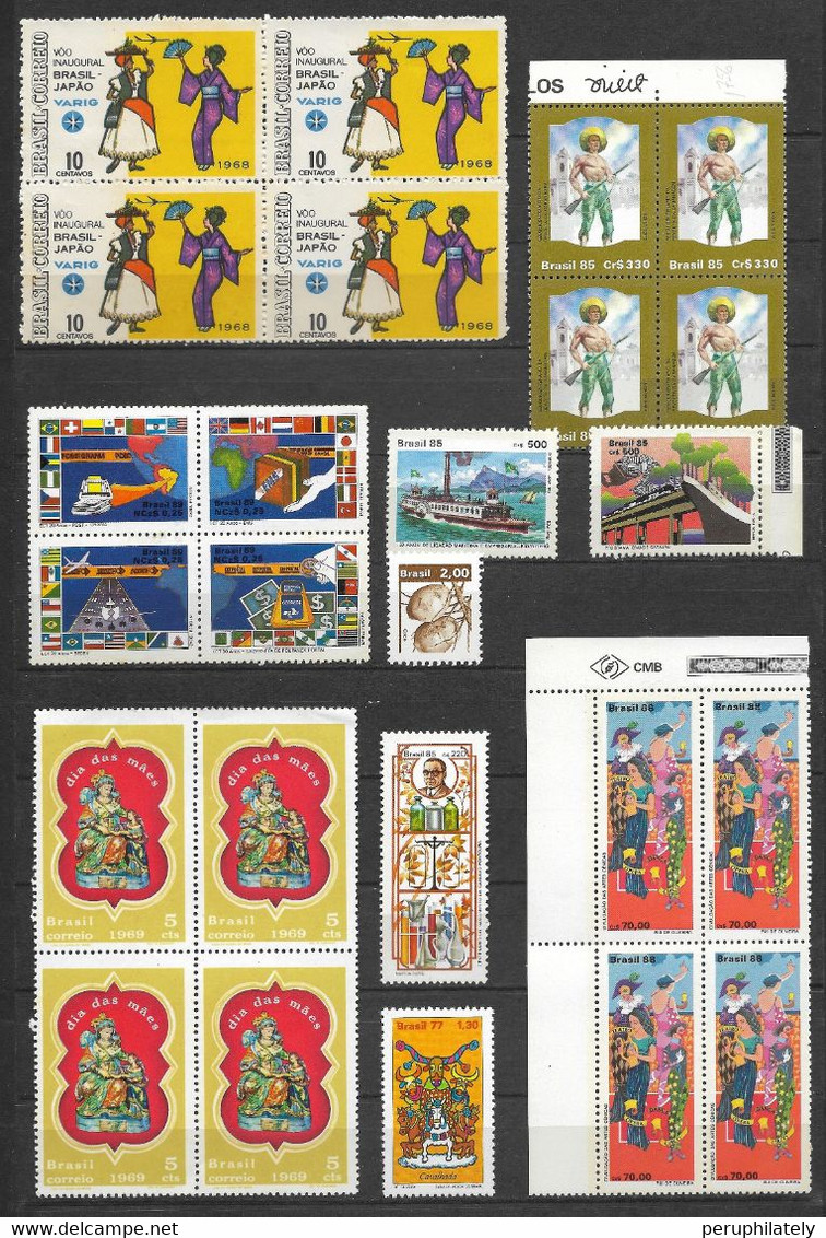 Brazil Lot  80 Stamps MNH - Lots & Serien