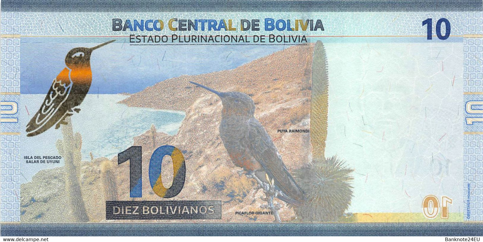 Bolivia 10 Bolivianos 2018 Unc Pn 248a - Bolivie