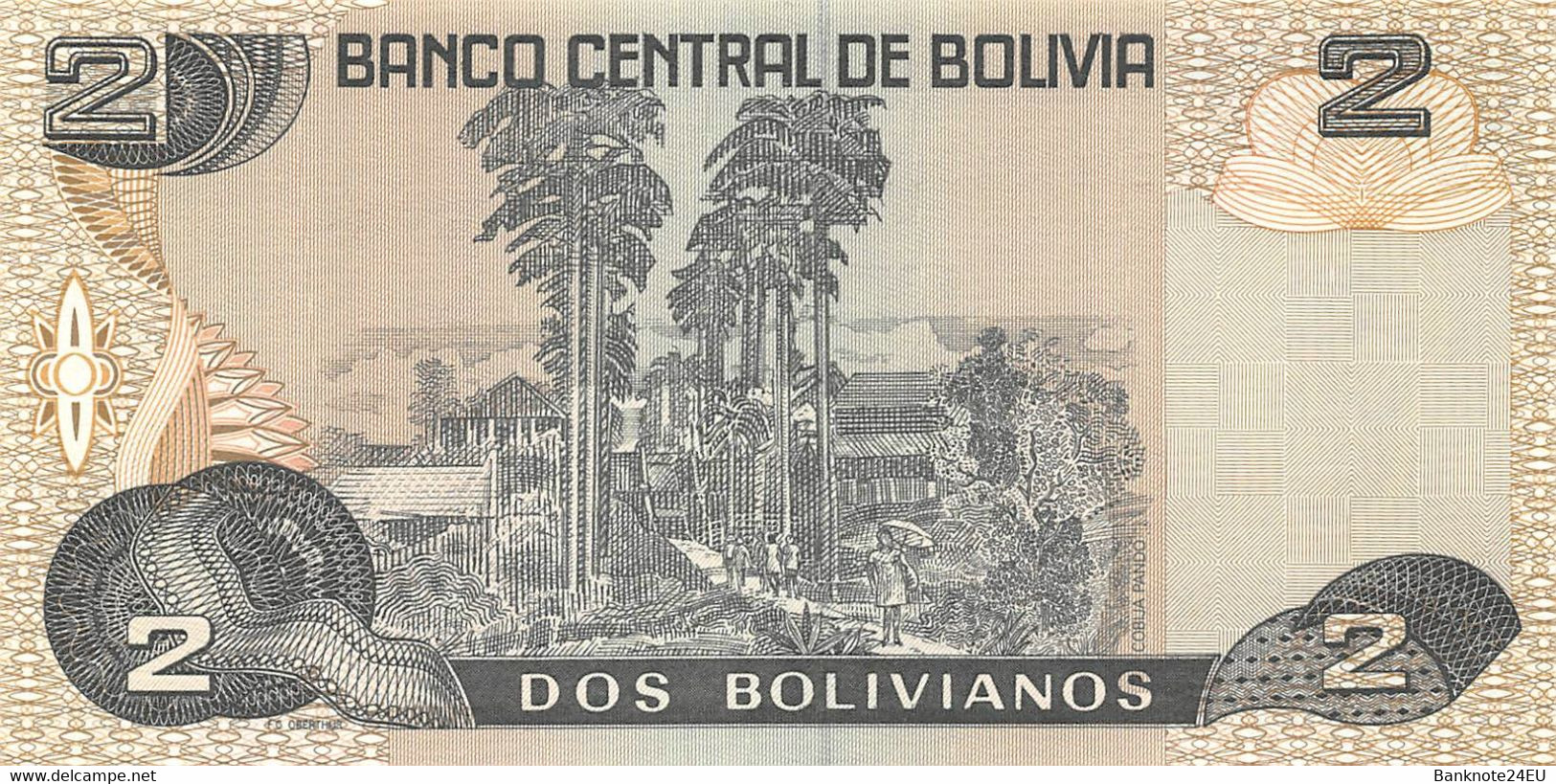 Bolivia 2 Bolivianos 1990 Unc Pn 202b - Bolivie