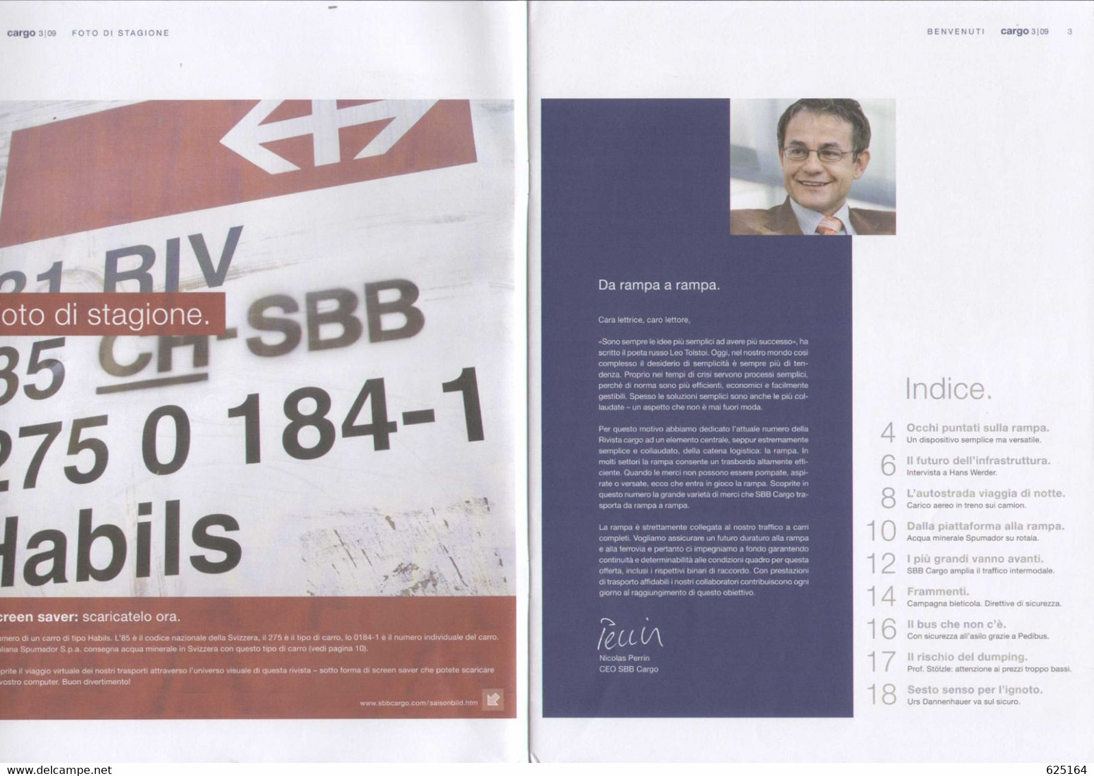 Catalogue SSB CARGO 2009 N.3 Rivista Di Logistica Di SSB CFF FFS Cargo  - En Italien - Non Classificati
