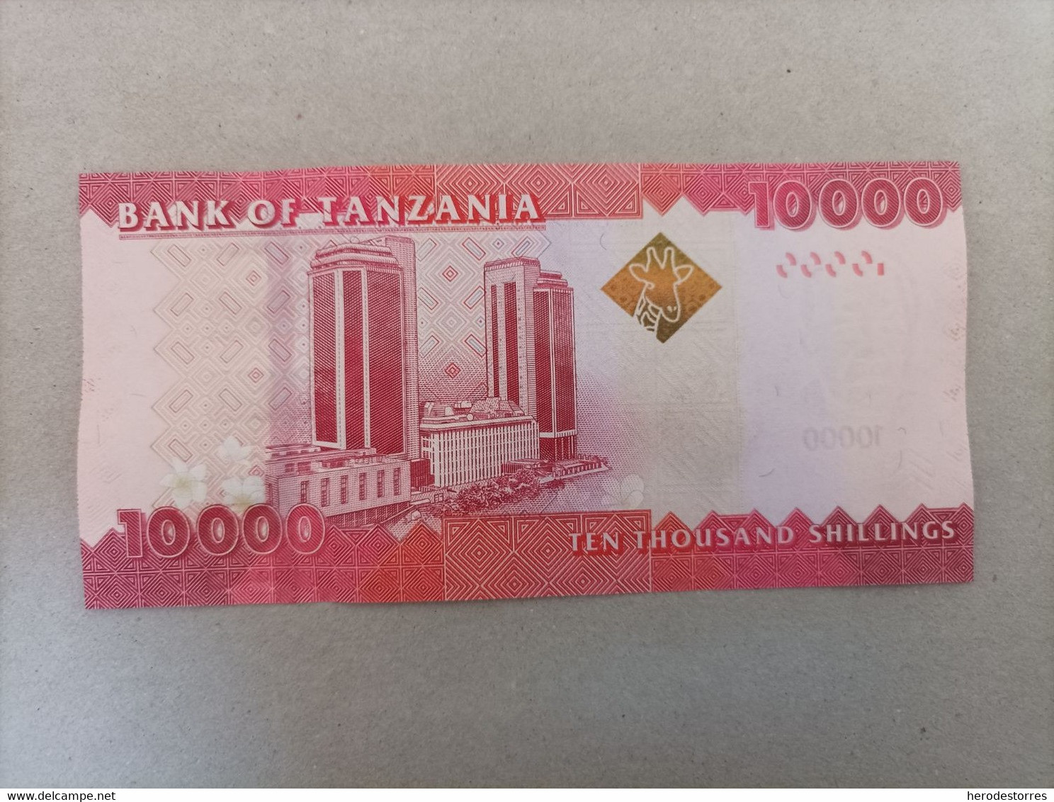 Billete De Tanzania De 10000 Schillings, Elefante, Año 2015, UNC - Tansania