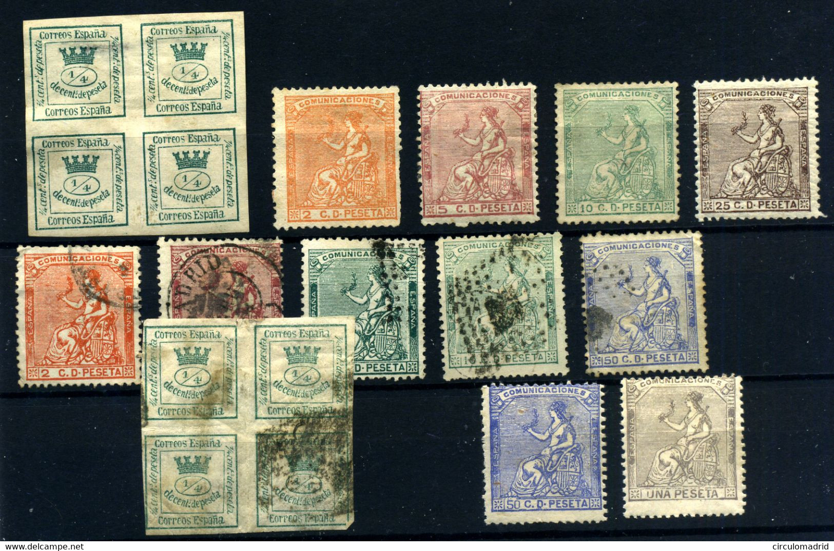 España Nº 130, 131/3, 135, 131/3, 137, 137/9F, 130. Año 1873 - Used Stamps