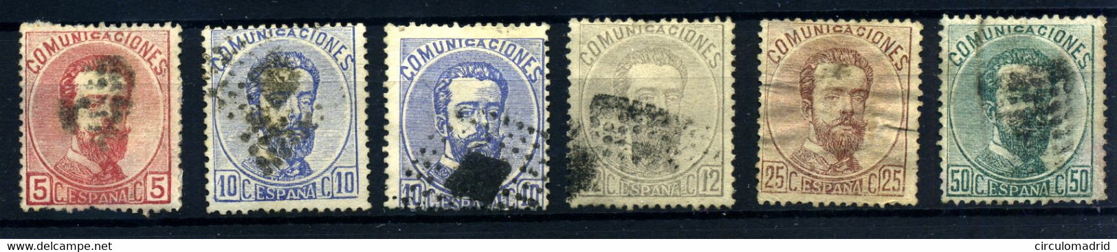 España Nº 118, 121/2, 124, 126. Año 1872 - Used Stamps