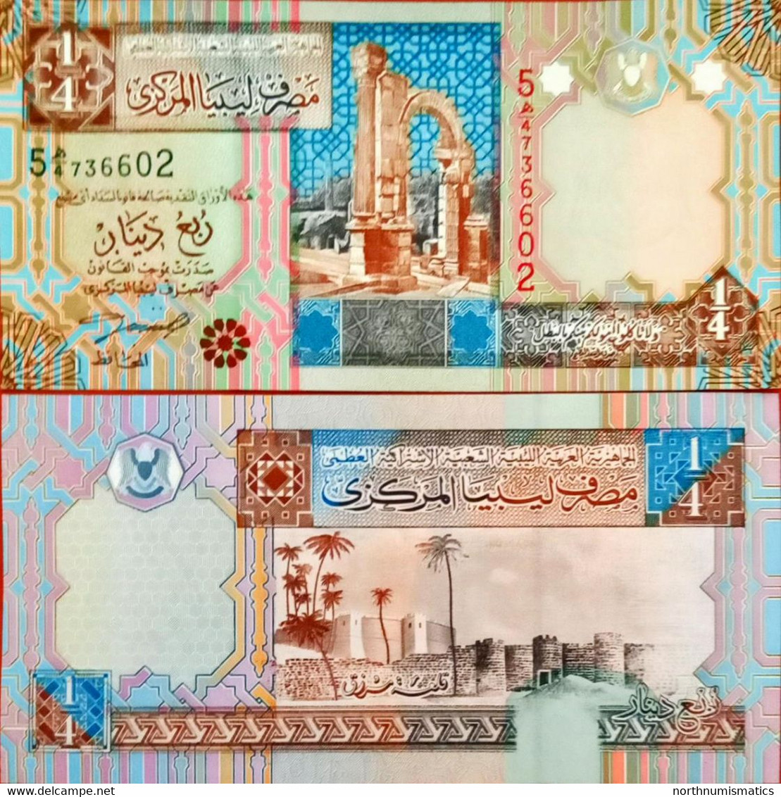 Libya 1/4 Dinar  Unc - Libya