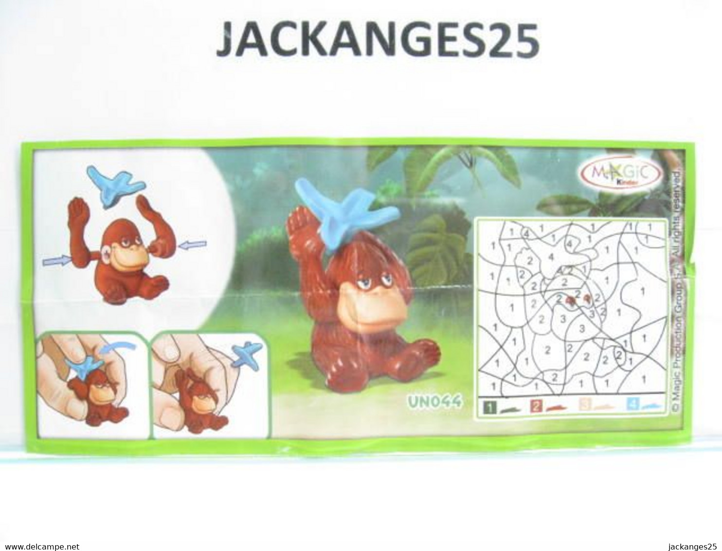 KINDER MPG UN 044 SINGE  ANIMAUX NATURE NATOONS TIERE 2010 + BPZ - Familien