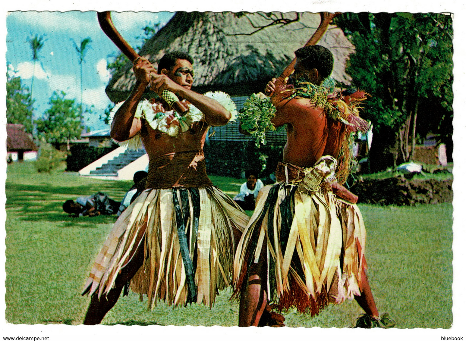 Ref 1550 - 1975 Ethnic Fiji Postcard - 15c Airmail Rate To Sheffield UK - Fidschi