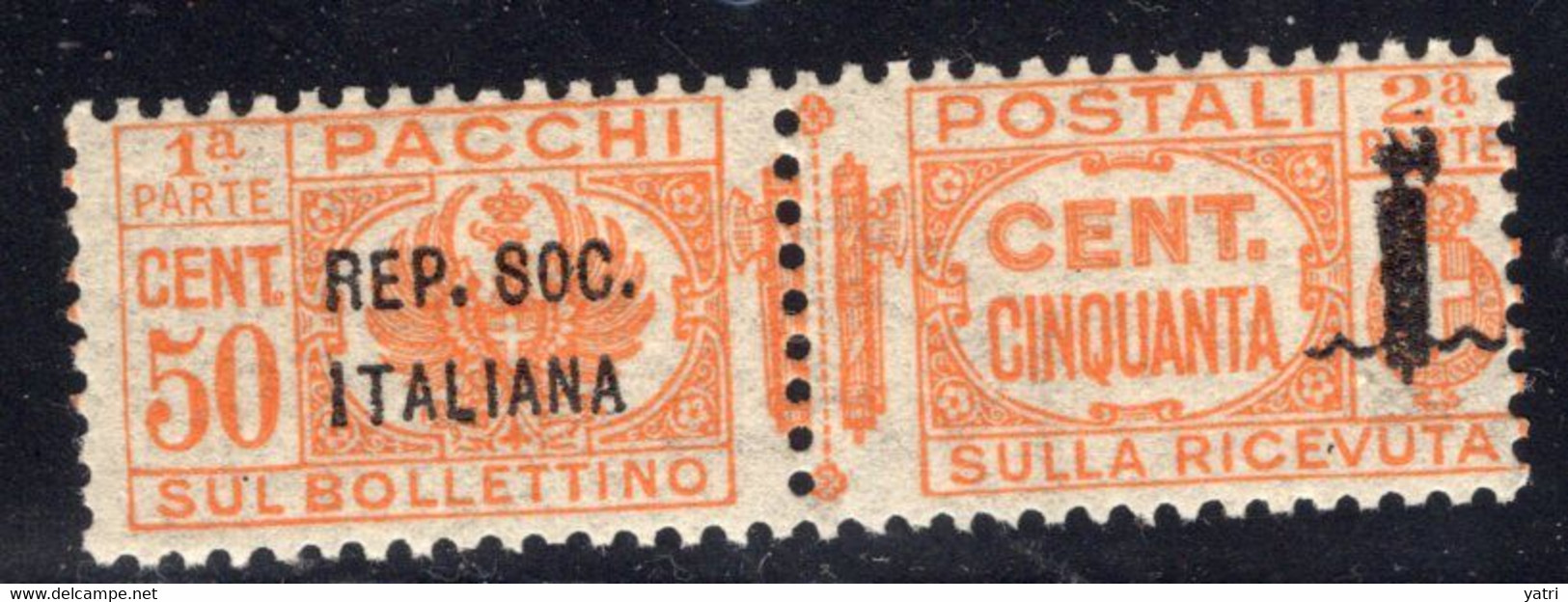 Repubblica Sociale (1944) - Pacchi Postali, 50 Cent. ** - Paketmarken