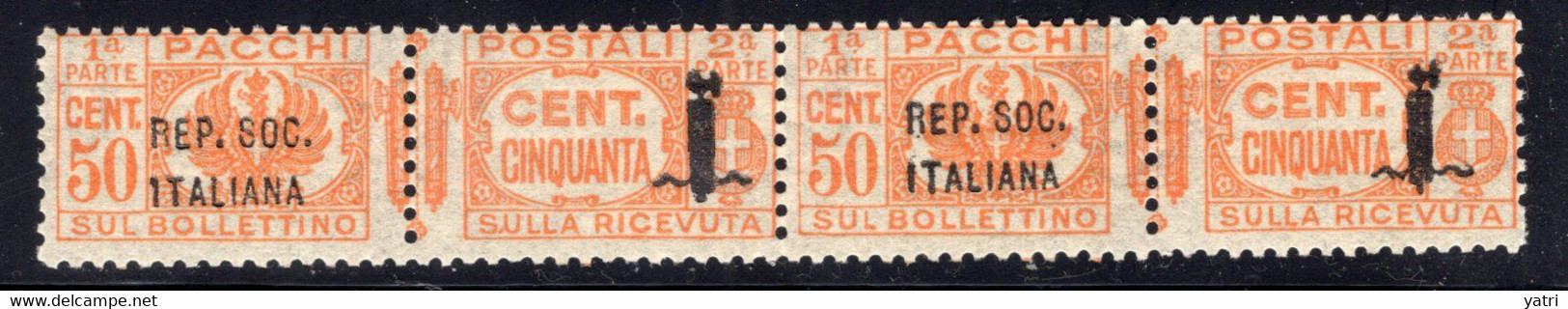 Repubblica Sociale (1944) - Pacchi Postali, 50 Cent. ** - Postal Parcels