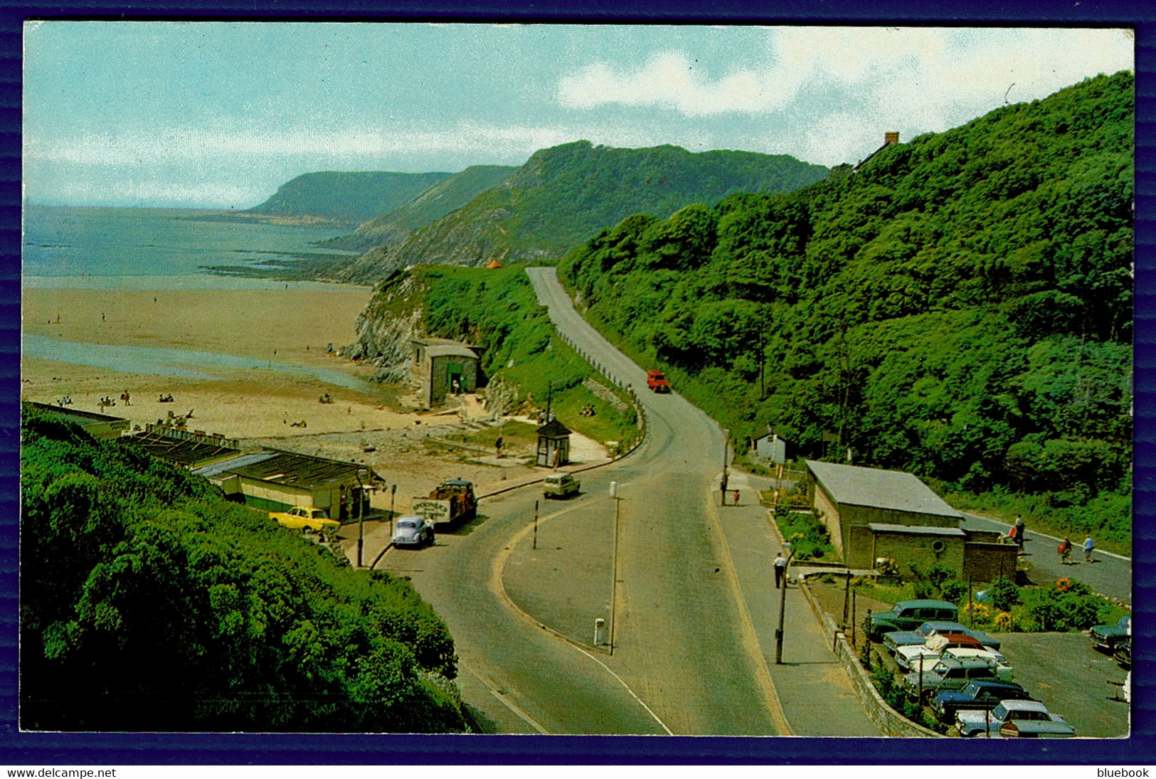 Ref 1550 - 1973 Postcard - Caswell Bay - Gower Peninsula - Glamorgan Wales - Glamorgan