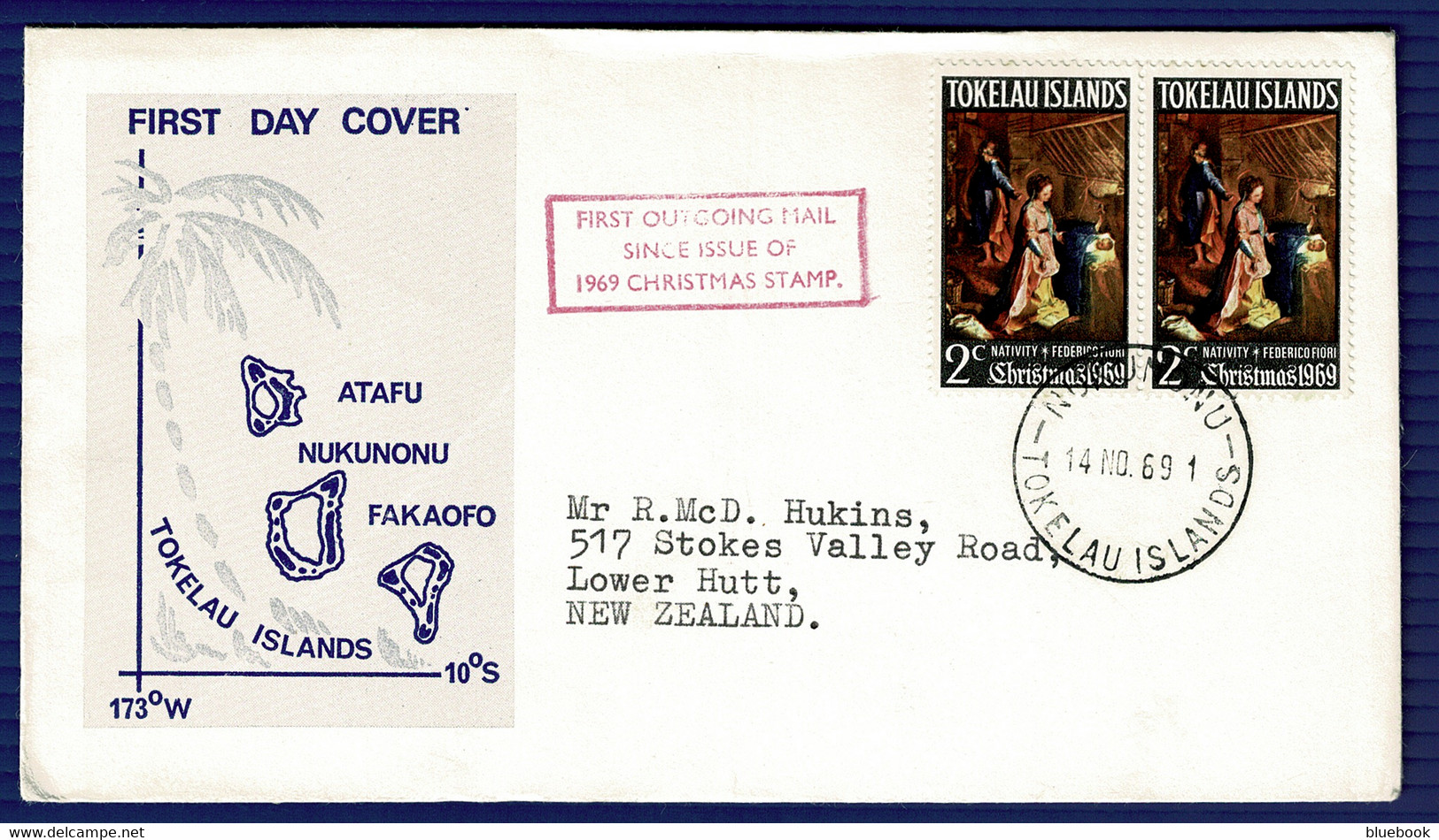 Ref 1550 - New Zealand - 1969 FDC First Day Cover - Tokelau Islands - Tokelau