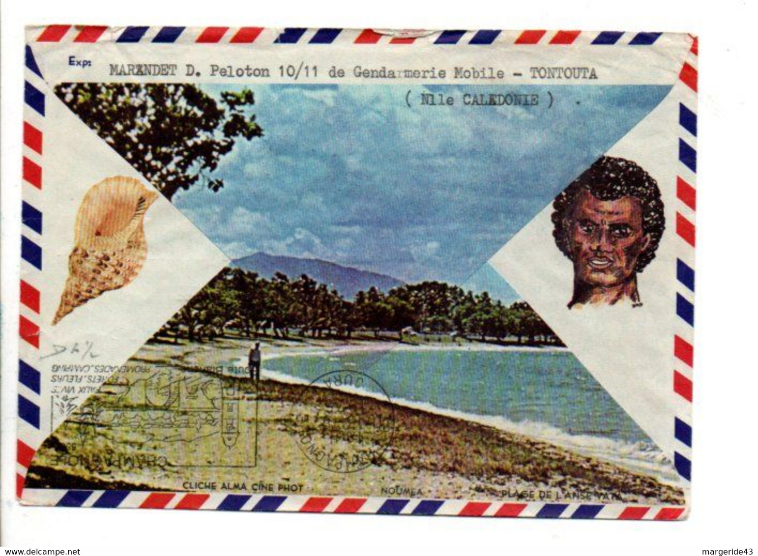 NOUVELLE CALEDONIE LETTRE POUR LA FRANCE 1973 - Lettres & Documents