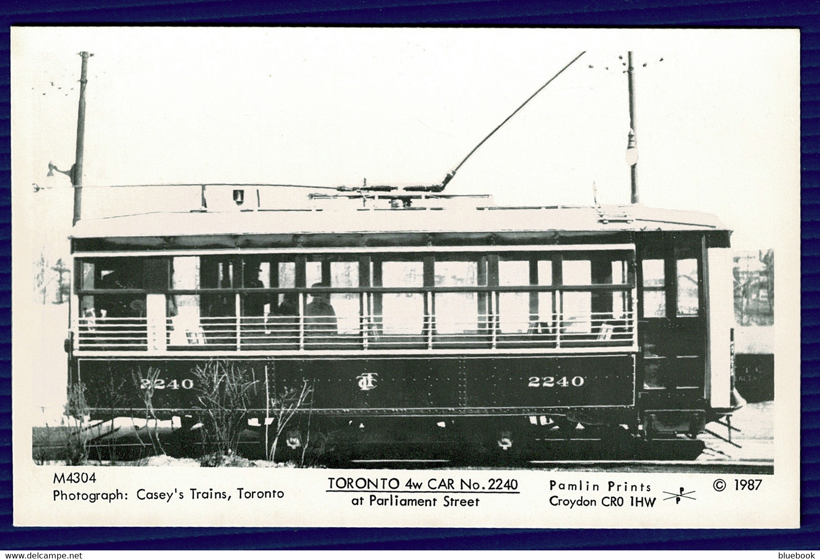 Ref 1551 -  Reproduction Postcard - Toronto Tram Car No 2240 At Parliament Street - Canada - Toronto