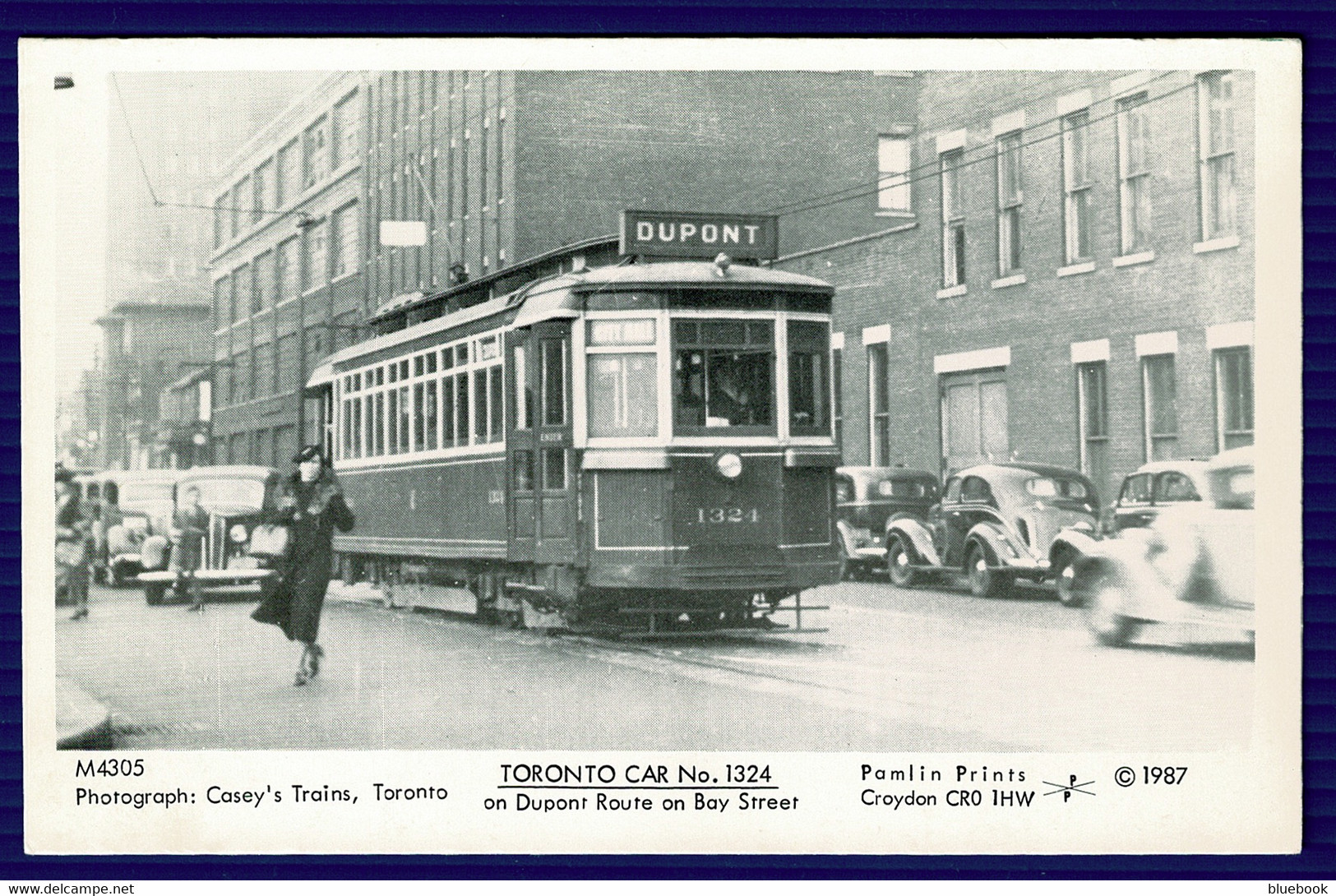 Ref 1551 -  Reproduction Postcard - Toronto Tram Car No 1324 (Dupont Route) - Canada - Toronto