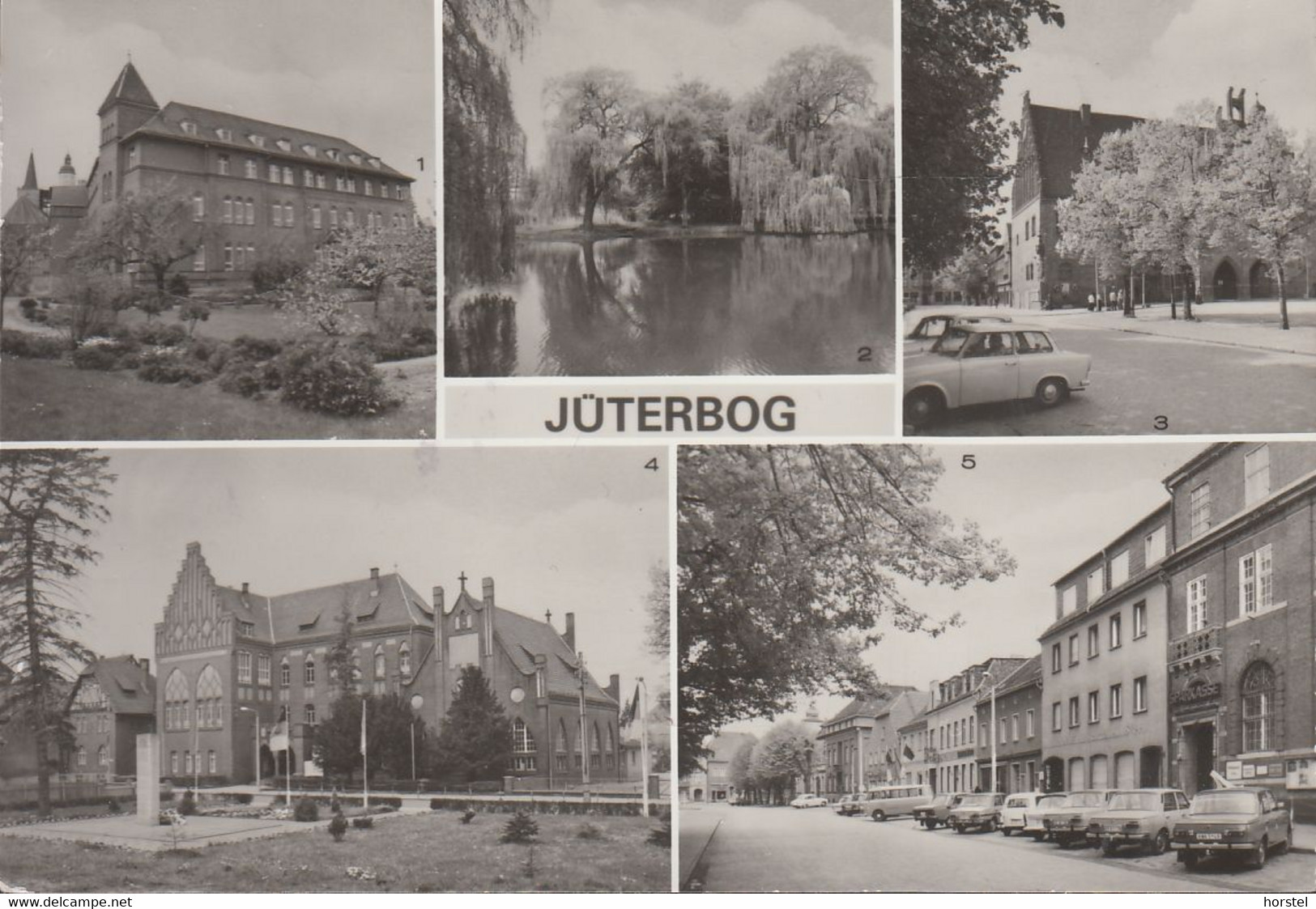 D-14913 Jüterbog - Alte Ansichten - Rathaus - Oberschule - Platz Der Jugend - Nice Stamp - Jueterbog