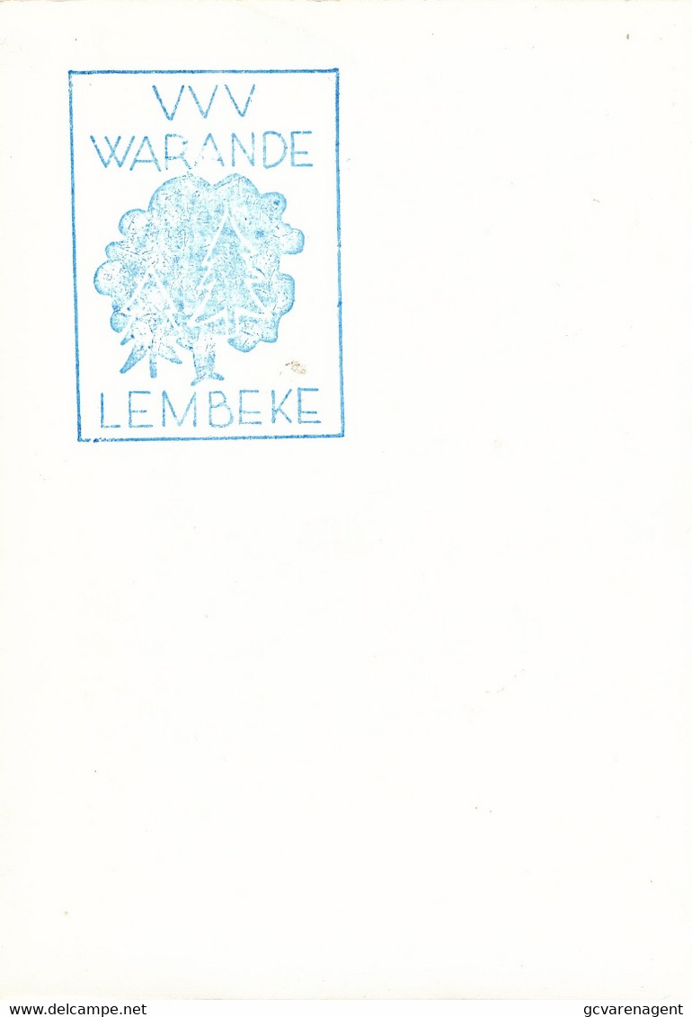 LEMBEKE   TORENGEBOUW  ( VVV WARANDE LEMBEKE ) FOTOKAART       2 SCANS - Kaprijke