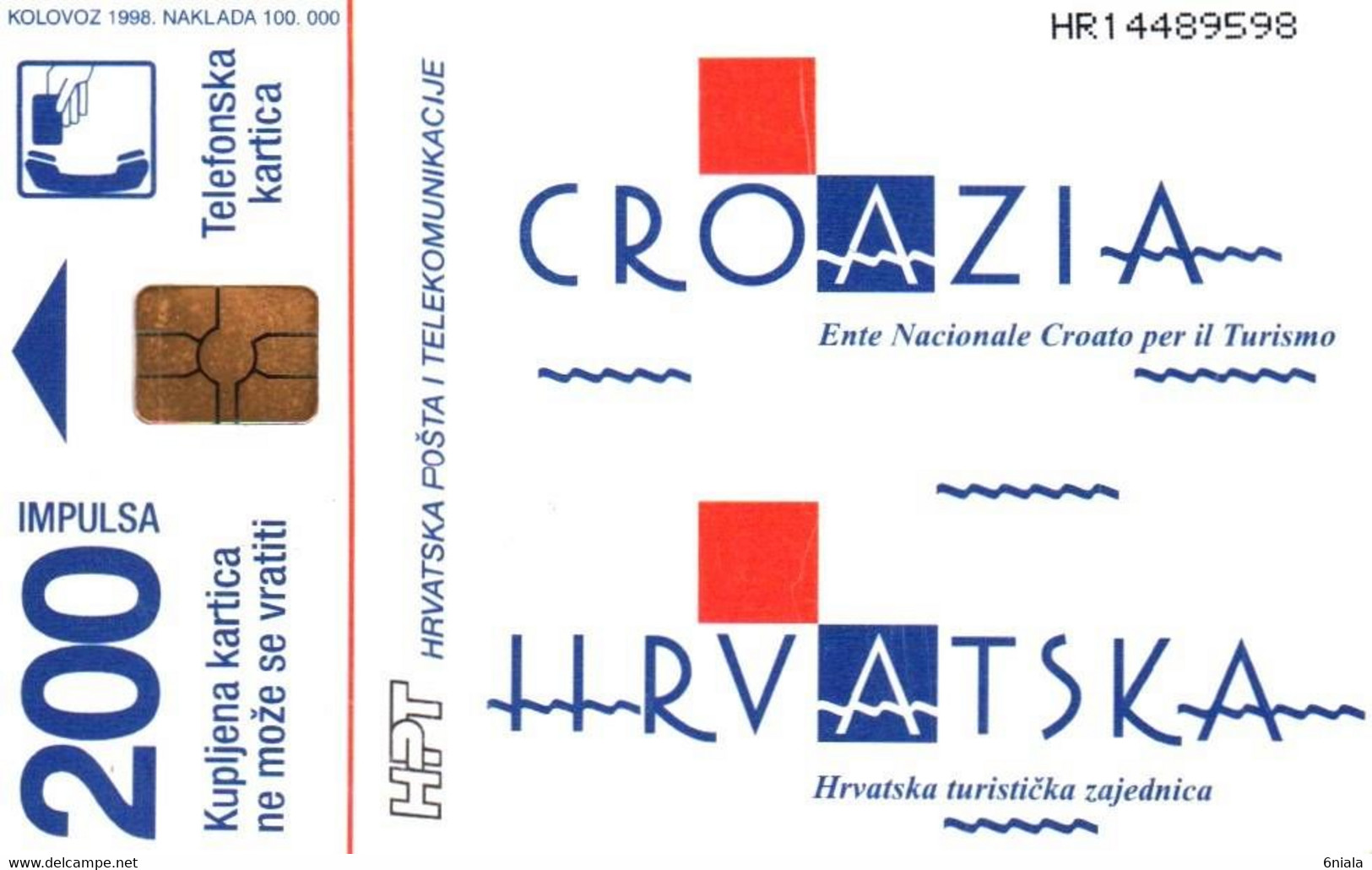 7578 Télécarte Collection CROATIE   ( Recto Verso)    Carte Téléphonique 200  Impuls - Croacia
