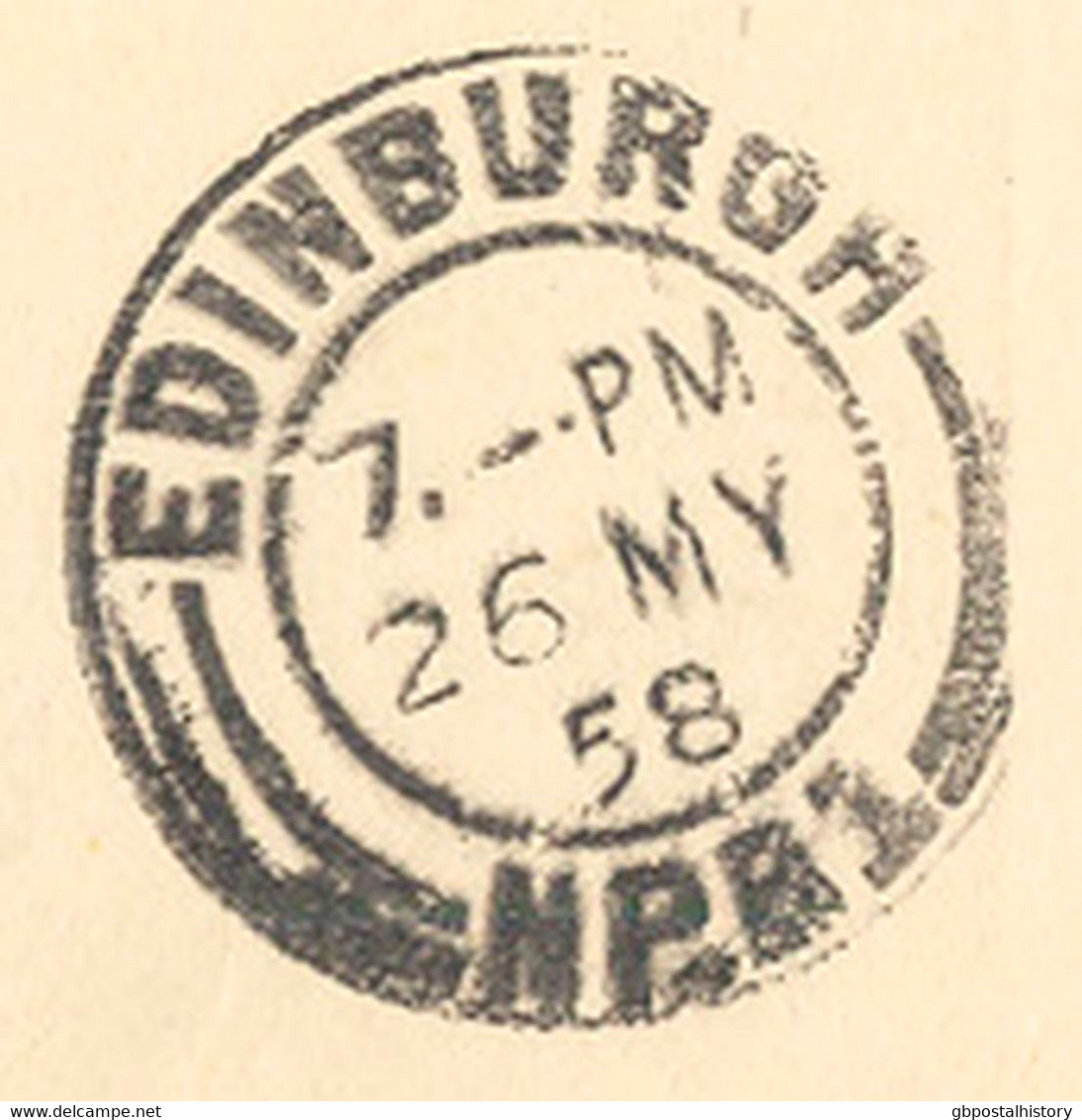 GB POSTAGE DUE 1958 Very Fine Local Printed Matter With Postage Due 4d Blue And CDS "EDINBURGH W.C." As Well As Rare CDS - Postage Due