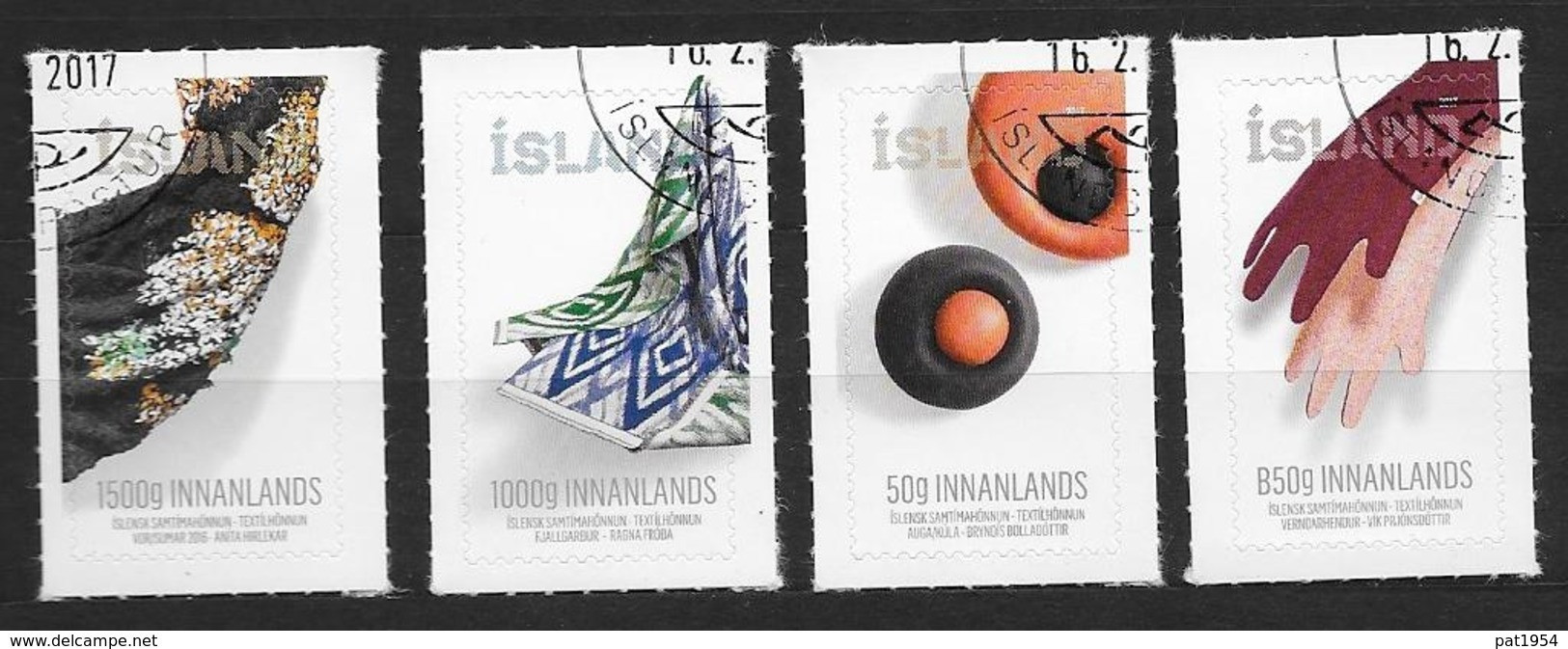 Islande 2017 N°1445/1448 Oblitérés Design Islandais - Usados