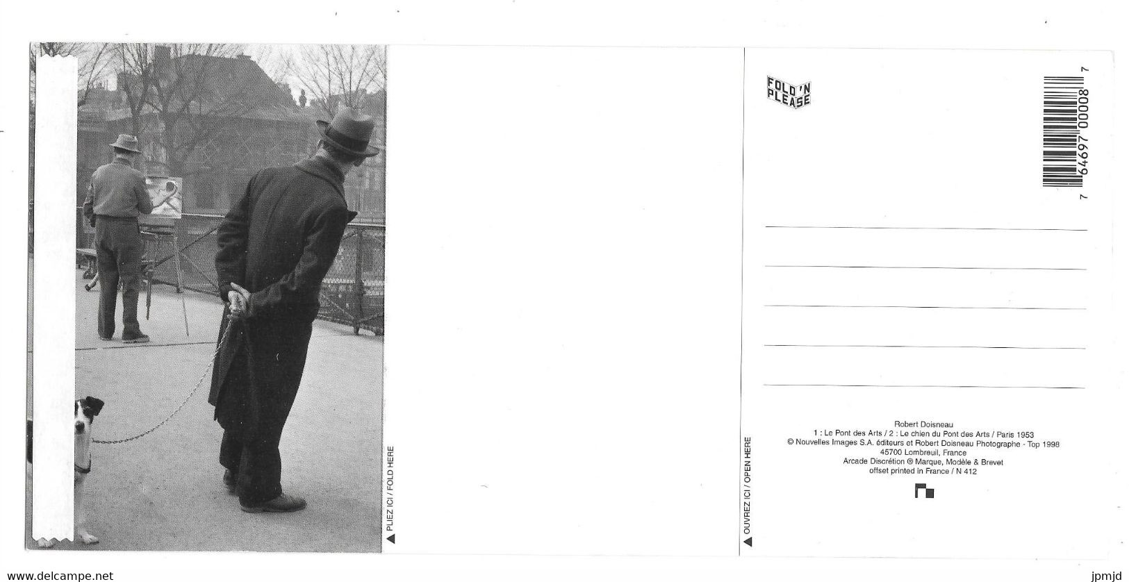 Robert Doisneau - Le Chien Du Pont Des Arts - Nouvelles Images N 412 FOLD'N PLEASE - Format 11.5 X 24.5 Cm - Doisneau