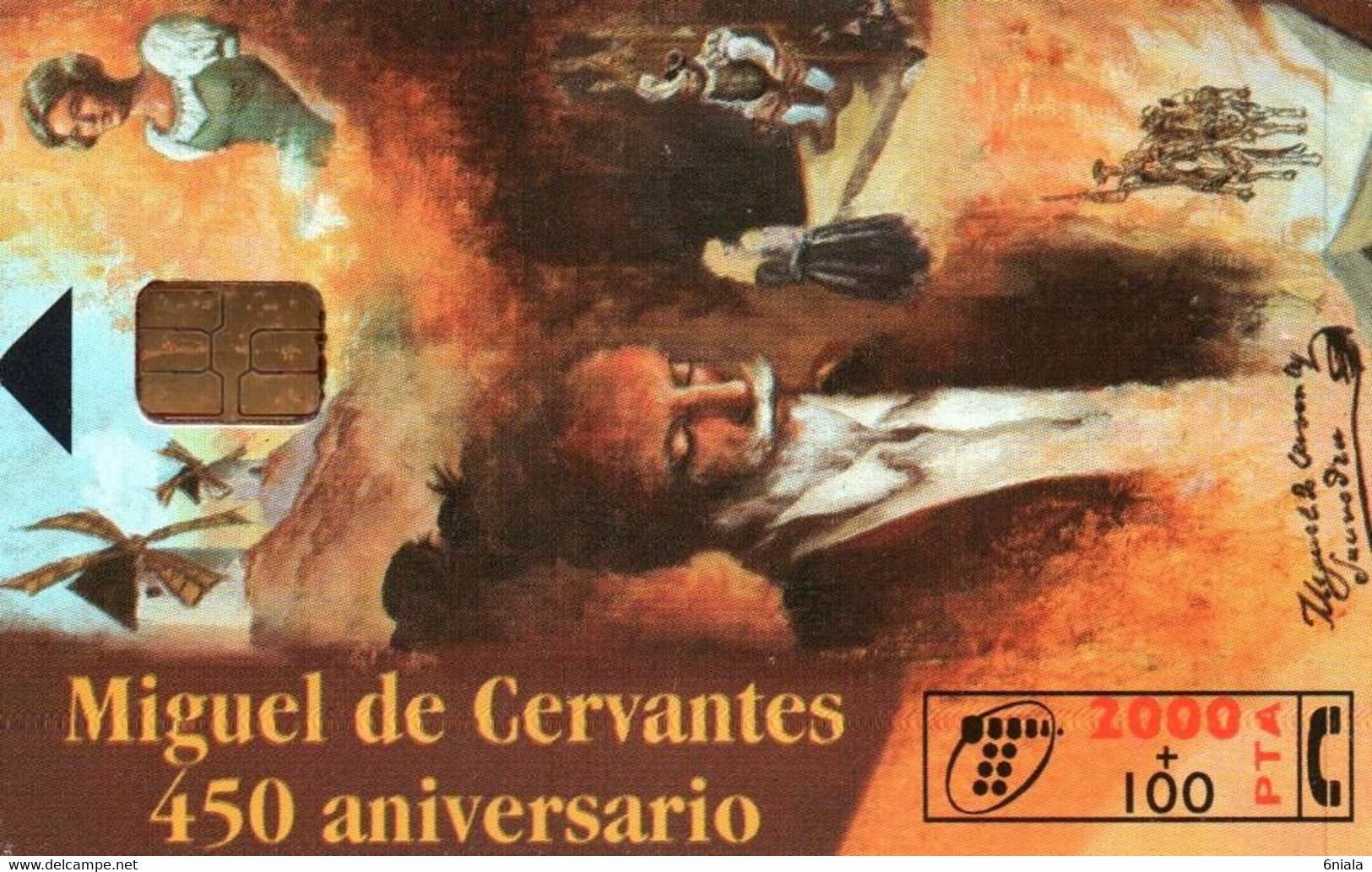 7580 Télécarte Collection Miguel De Cervantes 450 Aniversario     ( Recto Verso)    Carte Téléphonique Espagne 2000+ 100 - Otros & Sin Clasificación