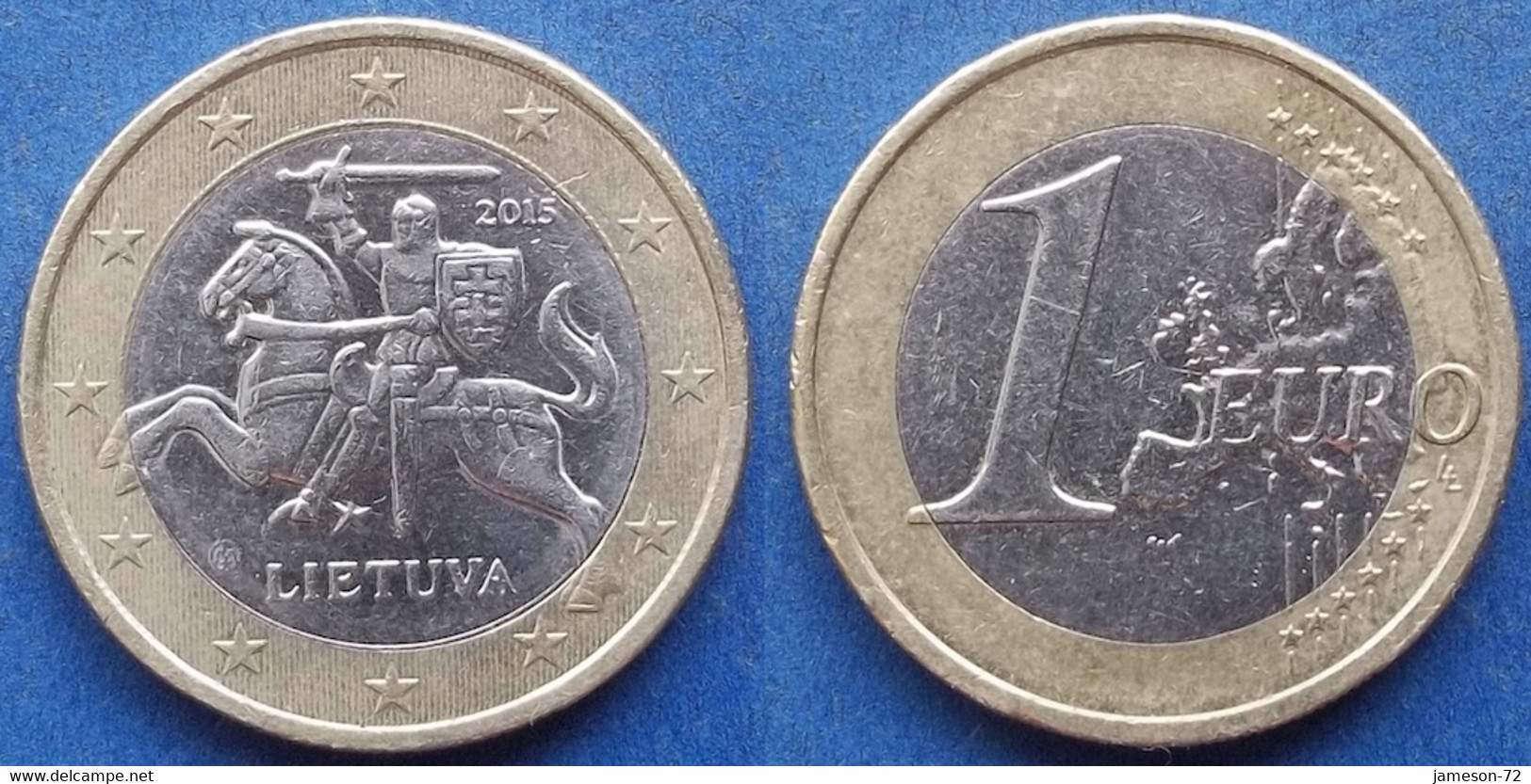 LITHUANIA - 1 Euro 2015 "Vytis" KM# 211 Bi-metallic - Edelweiss Coins - Litauen