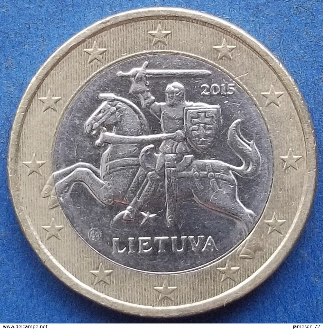 LITHUANIA - 1 Euro 2015 "Vytis" KM# 211 Bi-metallic - Edelweiss Coins - Litauen
