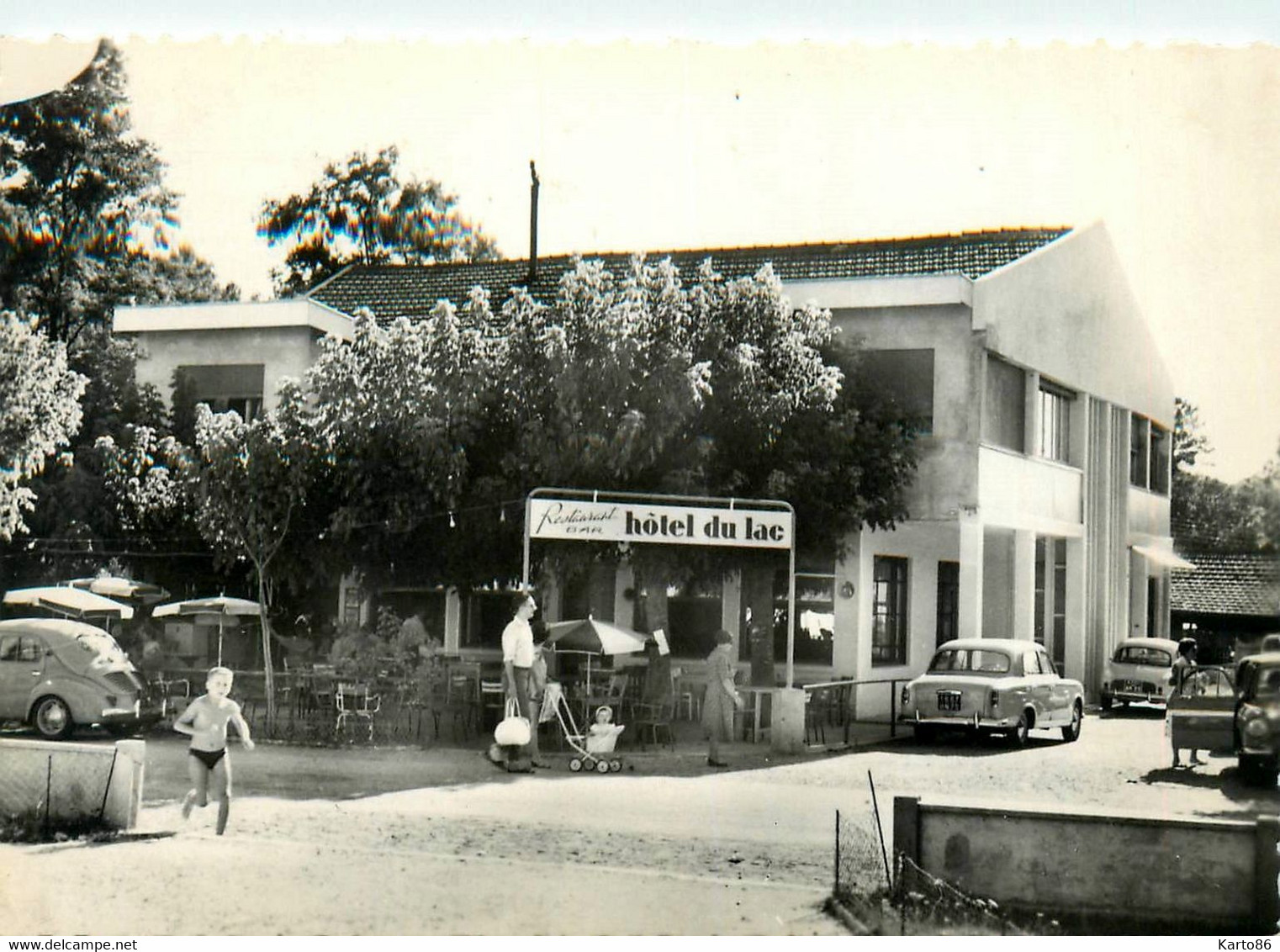 Carcans Maubuisson * Hôtel Restaurant Bar Du Lac , De La Plage * Automobile Voiture Ancienne - Carcans