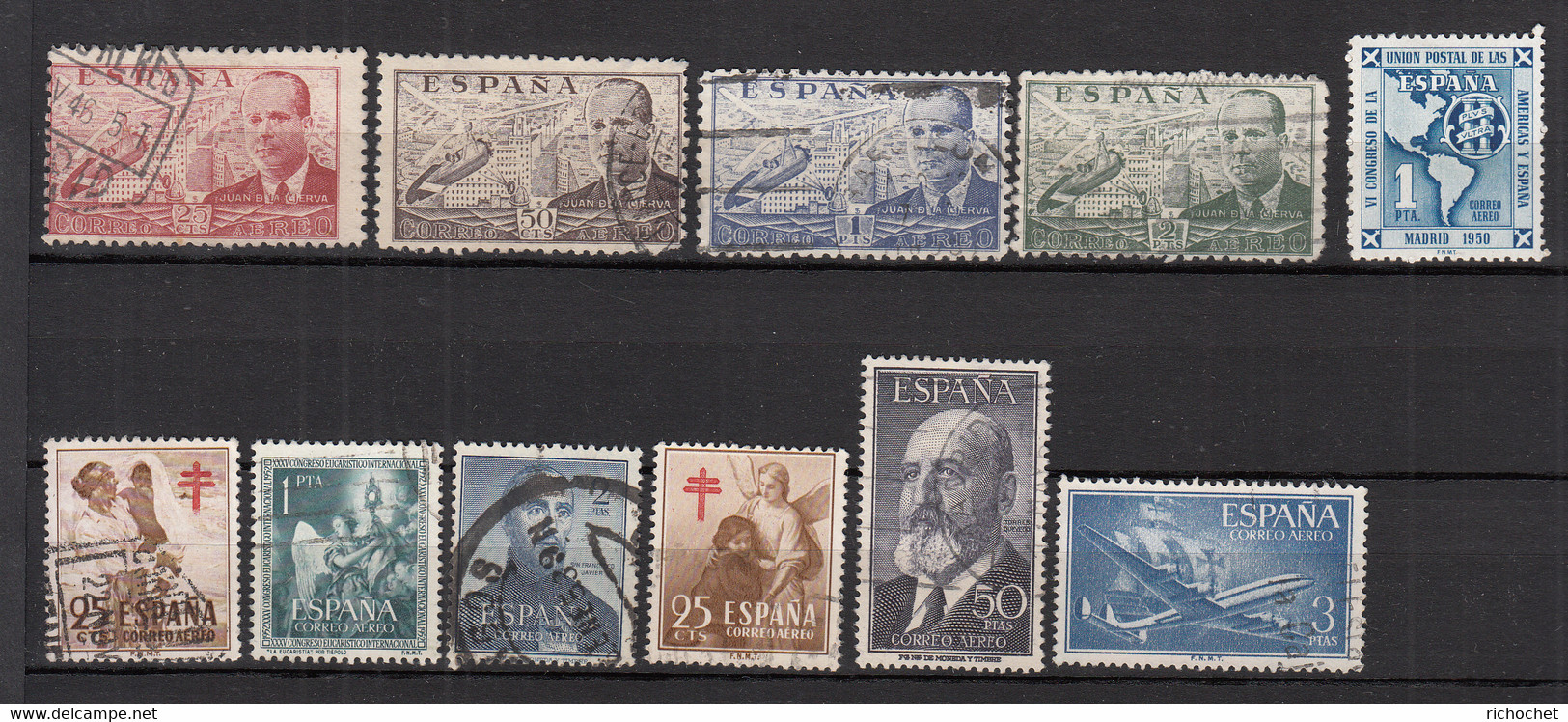 Espagne - PA  218 ° + 220 ° + 221 ° + 222 ° + 248 ** + 249 ° + 255 ° +  256 ° +  264 ° + 265 °  + 272 ° - Used Stamps