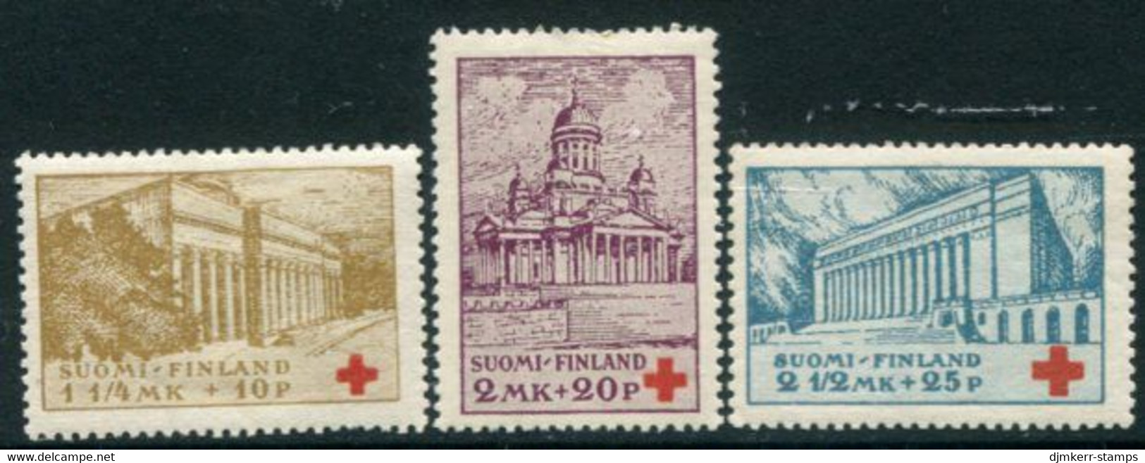 FINLAND 1932 Red Cross MNH / **.  Michel 173-75 - Unused Stamps