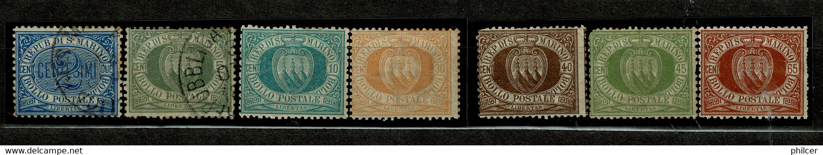 San Marino, 1892/4, # Y 12/9, MH And Used - Oblitérés