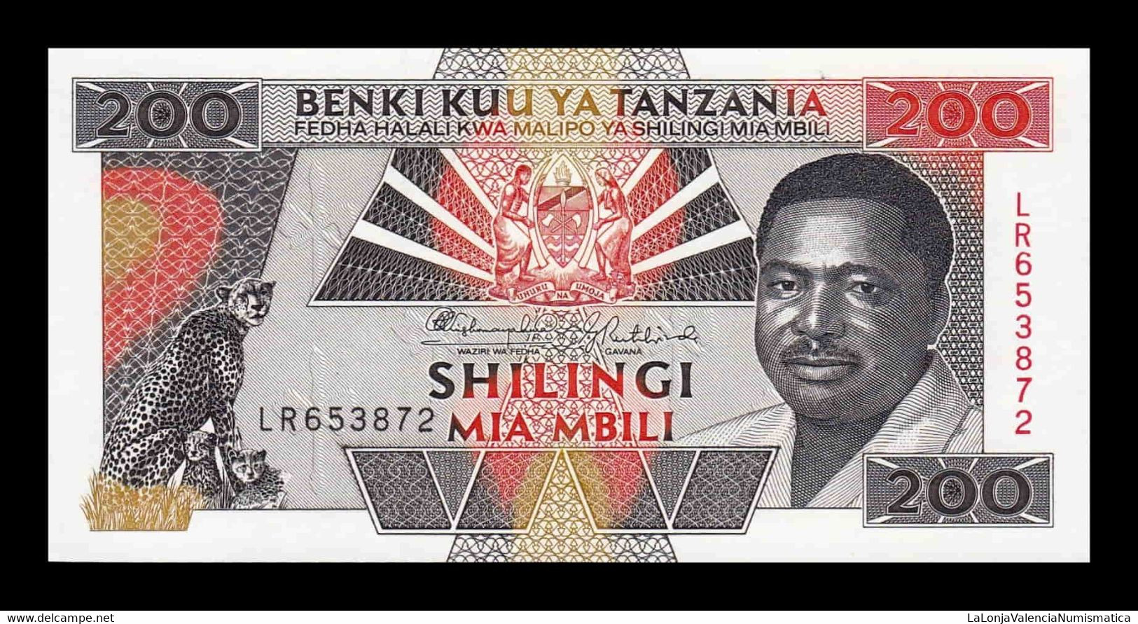 Tanzania 200 Shilingi 1993 Pick 25a SC UNC - Tanzanie